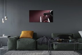 Obraz canvas Maroon biele víno 125x50 cm