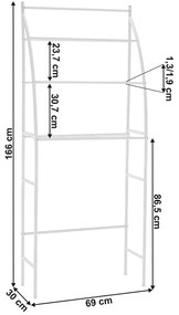 Regál nad práčku VIMERA, biela