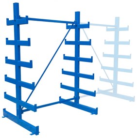 Konzolový regál, obojstranný, stromčekový, 2000 x 1380 x 1144 mm, 6 poschodí