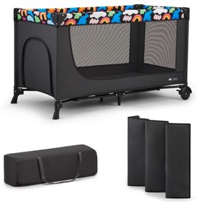 KINDERKRAFT - Cestovná postieľka JOY 2 Happy shapes