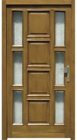 Vchodové dvere BB 117 drevené 110x210,5 cm P dub