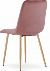 AKCIA Ružová zamatová stolička LAVA II. akosť