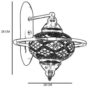 Nástenné svietidlo YENI 1xE27/40W/230V bronzové