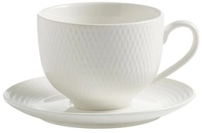 Biely porcelánový hrnček s tanierikom Maxwell &amp; Williams Diamonds, 280 ml