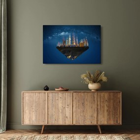 Obraz - Veľkomesto plávajúce priestorom (90x60 cm)
