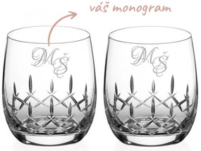 Dekorant Diamante poháre na liehoviny Classic MONOGRAM 2KS