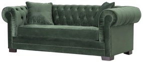 Pohovka Chesterfield Classic Velvet Deep Forest pre 3 osoby