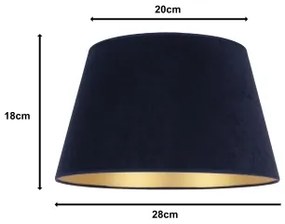 Duolla - Tienidlo k stolnej lampe CONE M E27 pr. 28 cm modrá