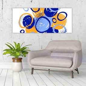 Obraz - Svetlý motív s kruhmi (120x50 cm)