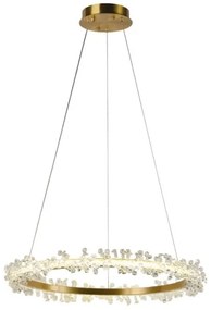 LED Stmievateľný luster na lanku LED/40W/230V 3000-6500K zlatá + diaľkové ovládanie