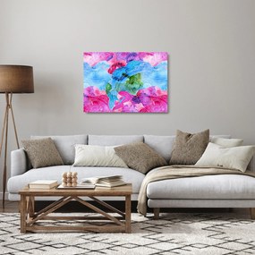 Sklenený obraz - Farebné vlny (70x50 cm)