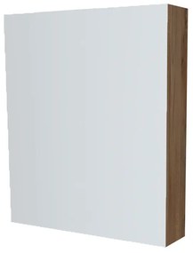 Mereo, Mereo Kúpeľňová zrkadlová skrinka 60 cm, galerka, 1x dvierka ľavá, Multidecor, Orech Pacifik tabákový, MER-CN798G61OPT2