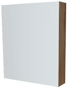 Mereo, Mereo Kúpeľňová zrkadlová skrinka 60 cm, galerka, 1x dvierka ľavá, Multidecor, Orech Pacifik tabákový, MER-CN798G61OPT2