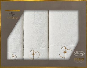 FROTÉ UTERÁK EVA MINGE GAJA SADA 1KS 30X50 CM, 1KS 50X90 CM, 1KS 70X140 CM KRÉMOVÁ