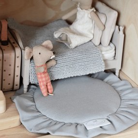 Mini podložka s volánom svetlo šedá