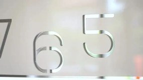 Nástenné biele akrylové hodiny DIGIT 50cm