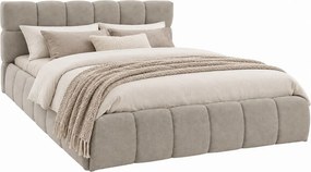 Čalúnená posteľ Bloom s úložným priestorom 160x200, sivá bouclé