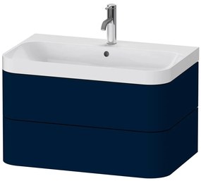 DURAVIT Happy D.2 Plus c-shaped závesná skrinka s nábytkovým umývadlom s otvorom, 2 zásuvky, 775 x 490 x 480 mm, nočná modrá matná lakovaná, HP4347O9898