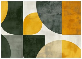 Obraz - Abstrakcia v olivovej farbe (70x50 cm)