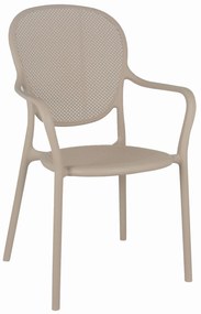 VERANO Béžová - MODERNÁ STOLIČKA DO KUCHYNE ZÁHRADY KAVIARNE (STOHOVATEĽNÁ)