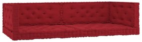 Podlahové paletové podložky 6 ks burgundské červené bavlna
