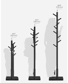 Stojanový vešiak LINEA čierny