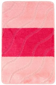 Sada kúpeľňových koberčekov FIORI ružová, pruhy / vlny