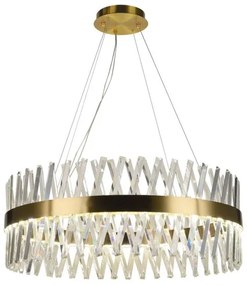 LED Stmievateľný luster na lanku LED/110W/230V 3000-6500K zlatá + diaľkové ovládanie