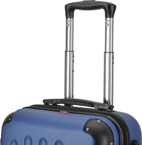 Stredný kufor so 4 kolieskami 65x44,5x27 cm, veľkosť M, modrá farba