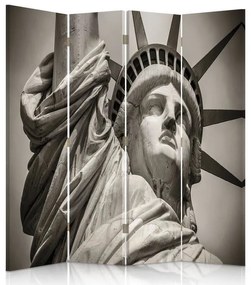Ozdobný paraván, Monumentální socha Svobody - 145x170 cm, štvordielny, klasický paraván