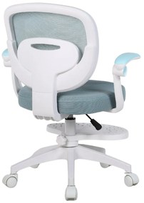 Detská otočná stolička Neoseat JUNI 008 s podnožou — látka, modrá