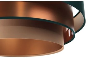 Luster na lanku TRINITI 1xE27/60W/230V zelená/meď