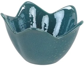 Súprava 6 keramických misiek Lotus 11,8 cm, tyrkysová