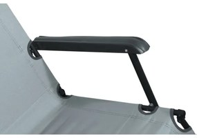 Skladacie polohovateľné kreslo šedá/čierna