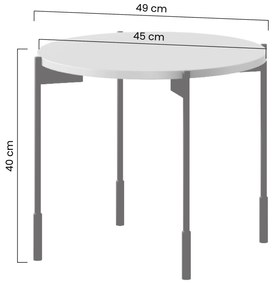 Odkladací stolík Sonatia 45 cm - olivová