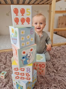 Skladacie kocky – pyramída so zvieratkami