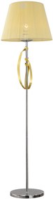 CLX Klasická stojacia lampa RONALDO, 1xE27, 60W, zlatá
