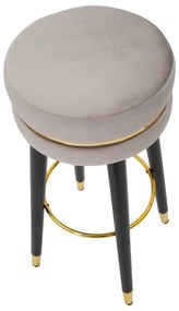 Svetlosivá čalúnená barová stolička (výška sedadla 74 cm) Paris – Mauro Ferretti