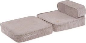 Detské polohovacie kreslo, 150x60x25 cm, prémiový béžový manšester