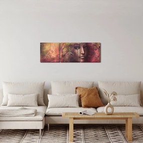 Obraz - Fantasy žena (s hodinami) (90x30 cm)