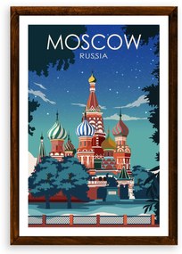 Poster Moskva - Poster 50x70cm + čierny rám (71,8€)