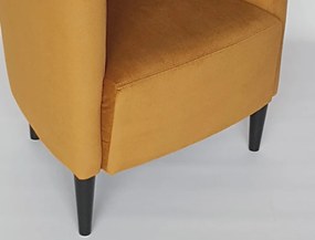 Kreslo Navara, horčicová žltá látka