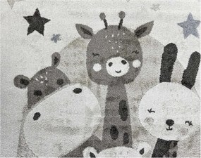 TA Béžový detský koberec C5637A_74F_37 CREAM / BEIGE ANIMAL so zvieratkami a hviezdičkami Rozmer: 140x200 cm