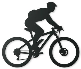 drevko Nálepka na stenu Cyklista Rozmer obrazu: 44,5 x 52,5 cm, Farba dekorácie: Čierna