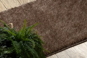 Kúpeľňový koberček SYNERGY glamour / lurex, hnedý