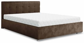 Manželská posteľ 180 cm Hermila (hnedá) (s roštom a úložným priestorom). Vlastná spoľahlivá doprava až k Vám domov. 1046968