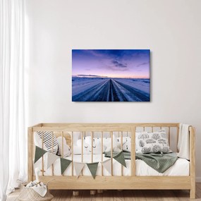 Obraz cesty v zime (90x60 cm)