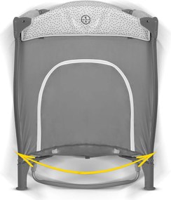 Ricokids Cestovná postieľka + matrac + taška 125x65x78cm RK-241 sivá
