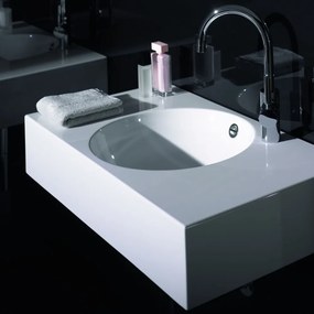 ALAPE WT.MC800H závesné umývadlo s otvorom vpravo, s prepadom, 800 x 455 mm, biela alpská, s povrchom ProShield, 4230000000