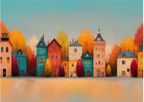 Obraz - Jesenná dedina (70x50 cm)